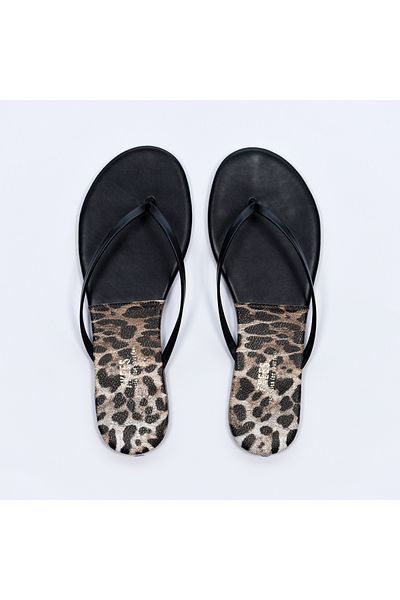 Tkees Women's Classic Stylish Casual Leopard Ii/Black Flip Flops