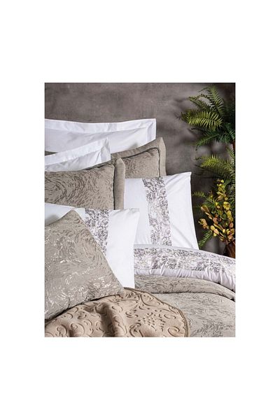 Cotton Box Rosaimaria Beige Platinum Double Bed Set