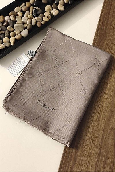 PİRAMİT Hazelnut Shell Pyramid Monogram Shawl