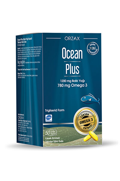 Ocean Plus 1200 Mg Fish Oil Lemon Flavored 50 Capsules