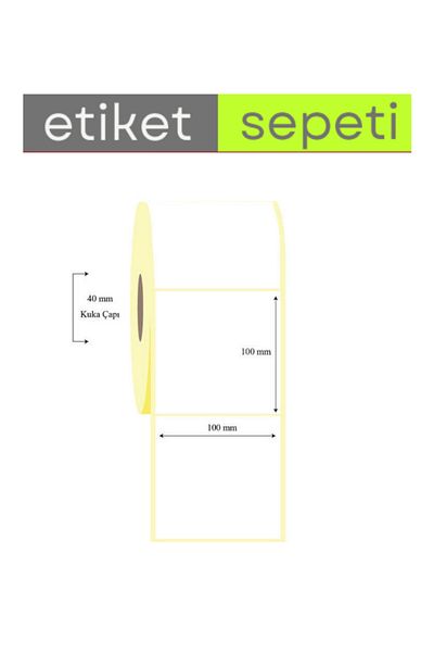 EtiketSepeti 500 قطعة 100x100 ملصق باركود حراري