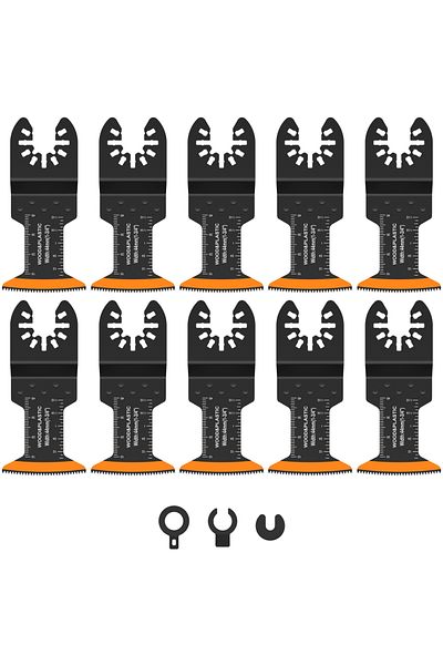 Toorise 10 Pcs 10/50pcs Oscillating Saw Blades High Carbon Steel 44mm Arc Edge Multitool Blades Sharp Wear R