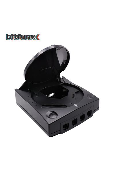 Choice Pure Black Bitfunx Replacement Plastic Shell Translucent Case For Sega Dreamcast Dc Retro Video Game