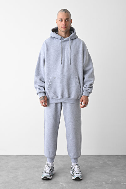 CMZ COLLECTİON Γκρι Oversize Σετ φόρμας με χαλαρή εφαρμογή