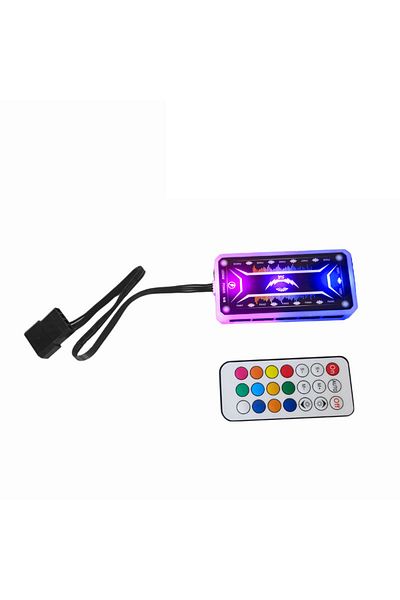 Ninth World مجموعة وحدة تحكم RGB WHITE لهيكل الكمبيوتر ومروحة تبريد RGB LED 120 مم هادئة + جهاز تحكم عن بعد بالأشعة تحت الحمراء جديد