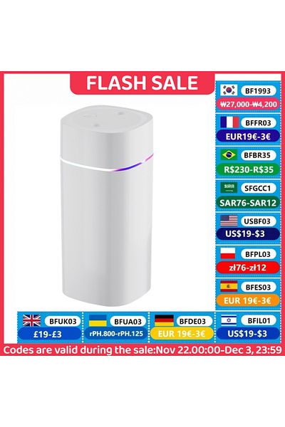 UTIEER Small Usb Dual Spray Humidifier Household Mute Large Fog Volume Desktop Car Carrying