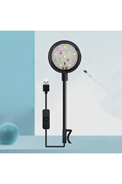 Choice ضوء حوض السمك الأسود مع محول LED مشبك ضوء حوض السمك، ضوء USB صغير كامل الطيف 360 درجة