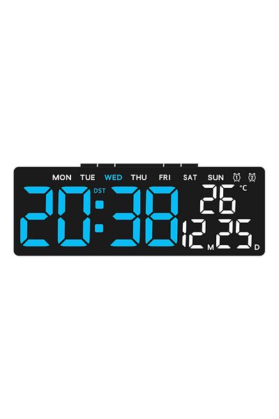 Choice Black Shell Blue Digital Led Alarm Clock Temperature Date And Week Display Table Clock Night Mode Br
