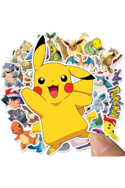 Choice Pokemon 50pcs Pokemon Stickers Kawaii Pikachu Skateboard Bicycle Guitar Laptop Kids Waterproof Stike