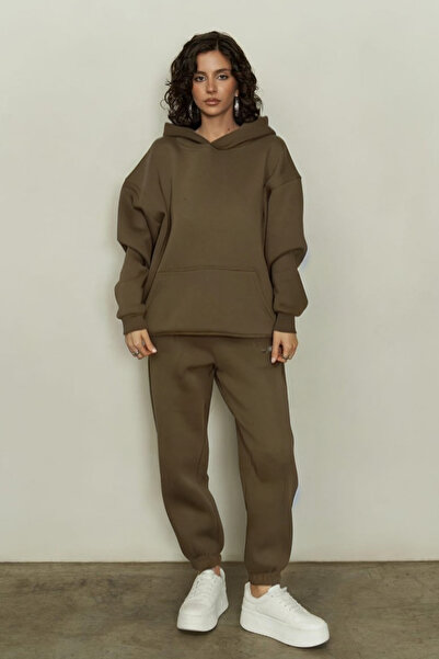 CMZ COLLECTİON Χακί Oversize Unisex Φαρδύ Σετ Φόρμας