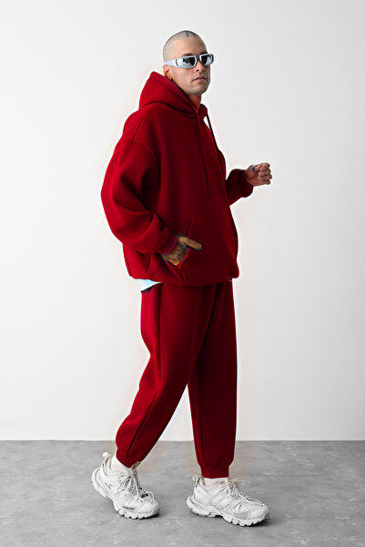 CMZ COLLECTİON Κόκκινο Oversize Σετ φόρμας με χαλαρή εφαρμογή