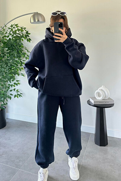 CMZ COLLECTİON Σετ φόρμας Unisex σε άνετη εφαρμογή σε ναυτικό μπλε χρώμα