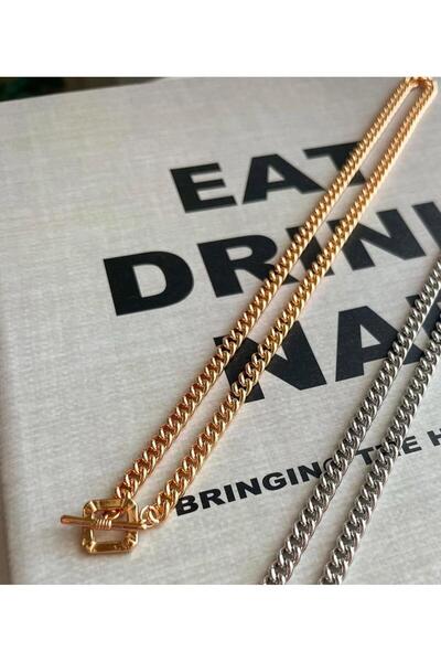 MODA KALIN KİLİTLİ MODEL ÇELİK KOLYE