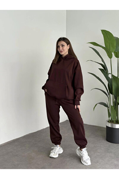 CMZ COLLECTİON Κατασκευαστής φόρμας σε καφέ χρώμα με 3 κλωστές, Unisex