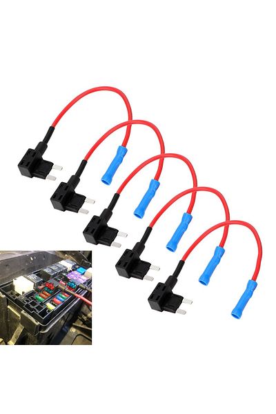 Choice Black 5 Pcs Add-a-circuit Adapter Apm Tap Mini Blade Micro 12v Car Fuse Box Holder Auto Motri Insura