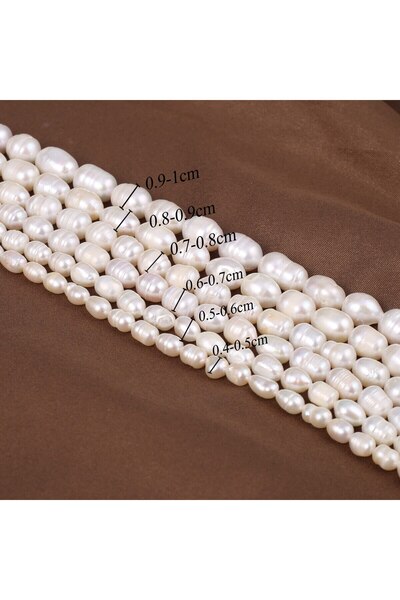 Choice لؤلؤ أرز 6-7 مم حبات أرز لؤلؤ طبيعي عالي الجودة من المياه العذبة حبات فاصلة فضفاضة 5-6 مم للمجوهرات