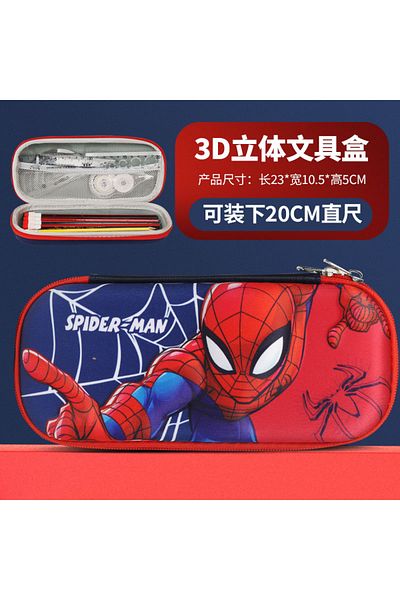 Choice 4 Marvel Spider-man Pencil Case Handsome Cartoon Iron Man Captain America High-capacity Bilayer Pen.