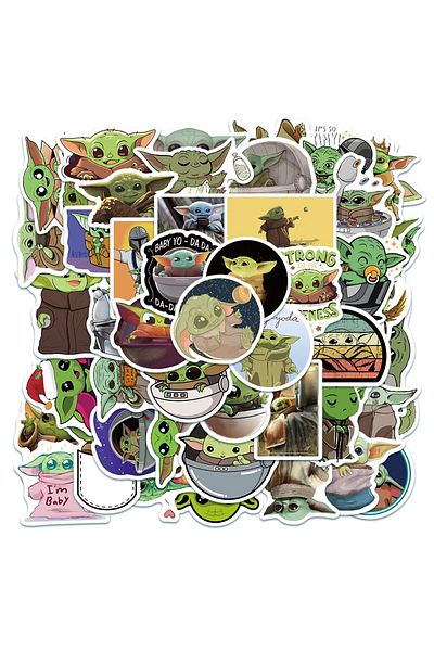 Choice Az122-50pcs 50pcs Disney Cute Yoda Baby Stickers Cartoon Anime Decals Kids Toy Laptop Guitar Motorcy