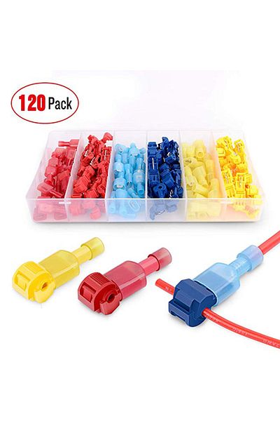 Choice 120pcs 120/240pcs T-tap Connector Quick Electrical Cable Connector Snap Splice Lock Wire Terminal Cr