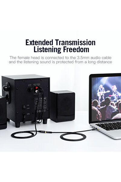 Choice كابل Vention Jack 3.5 ملم إلى 2 RCA بطول 2 متر، كابل صوت من أنثى إلى ذكر، موزع Aux لمكبر الصوت والتلفزيون والمنزل