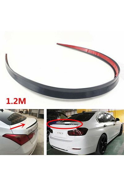 NIGHTKIST Car ABS Universal 1.2M BlackSpoiler Carbon Fiber Accessory Car Spoiler Soft Car Rear Roof Trunk S...