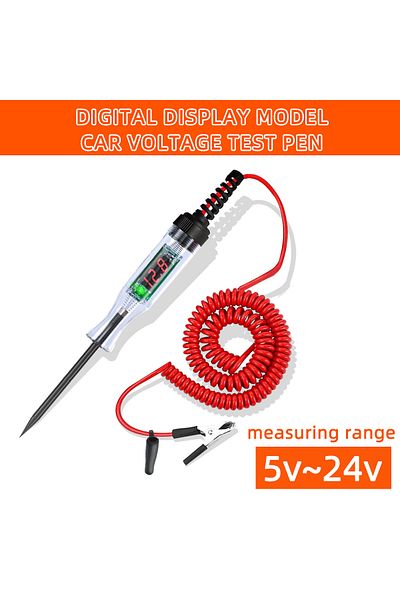 Choice 5v - 24v (STYLE B) Car Truck Voltage Circuit Tester Digital Led Long Probe Pen Bulb Automobile Diagn