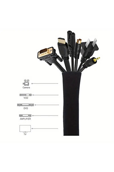 Choice li xian tao 1 جراب إدارة الكابلات بسحاب - ينظم الكابلات ويحميها بشكل أنيق. سهل الاستخدام