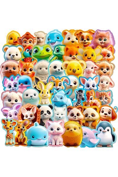 Choice 50/100pcs Cute Cartoon Animal Mix Graffiti Stickers DIY Phone Guitar Laptop Notebook Suitcase Cup...