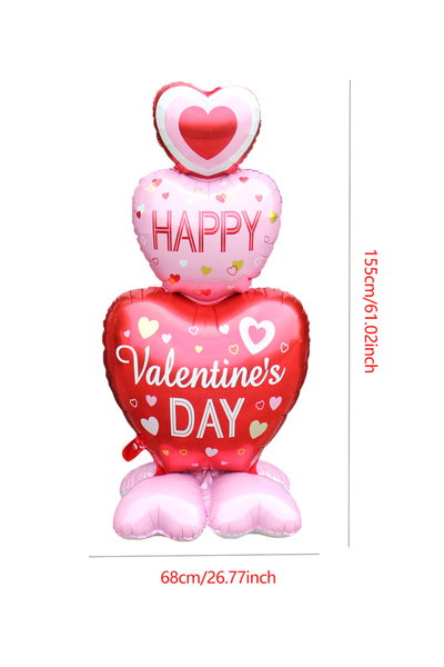 Choice حامل قاعدة آخر من قطعة واحدة من القلب إلى القلب، بالونات عيد الحب السع...