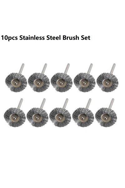 Choice مجموعة فرشاة سلكية للتلميع من 10 قطع من الفولاذ CMCP مقاس 22 مم، ساق 3...