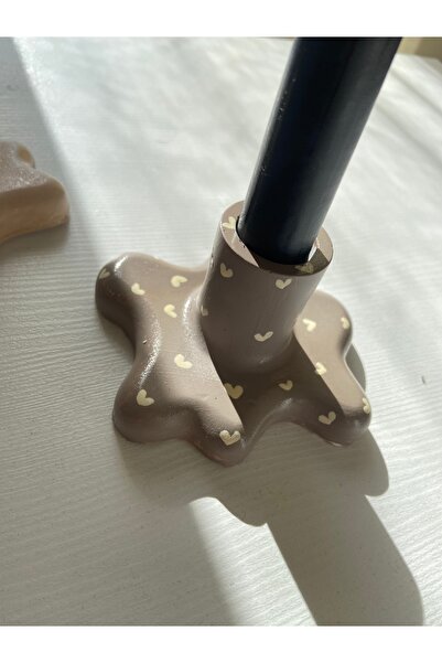 Les Passent Kalp Desen Vizon Şamdan Mumluk