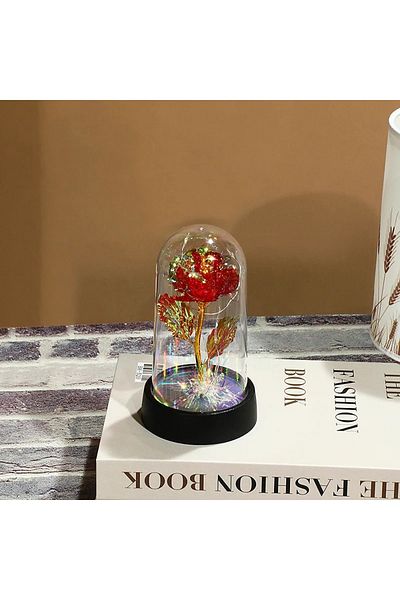 Choice 15cm Red 15/20cm Rose Artificial Flowers Led Gift For Girlfriend Eternal Rose Light Foil Fake Flower