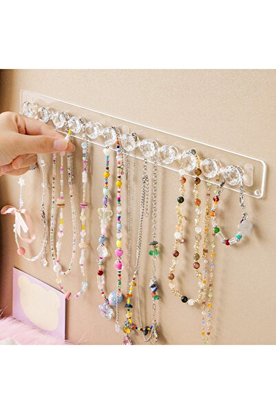 Choice حامل قلادات شفاف من الأكريليك مقاس 13.3 بوصة، منظم مجوهرات مثبت على ال...