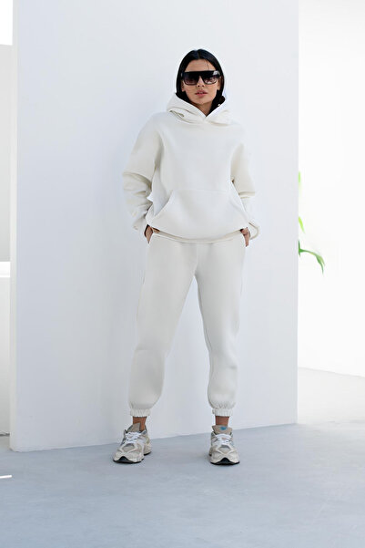 CMZ COLLECTİON White Thick Tracksuit Suit