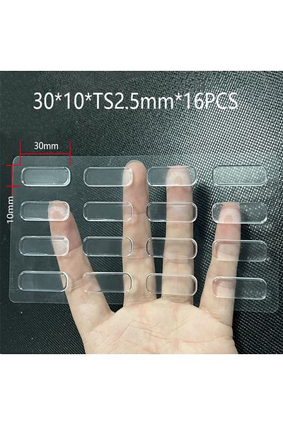 Choice 30x10x2.5mm 16pcs 100pcs Self Adhesive Silicone Clear Bumpers Wall Protector Furniture Refrigerator