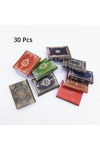 Choice مجموعة كتب مصغرة مكونة من 30 قطعة بمقياس 1/12 كتب قابلة لإعادة الاستخد...