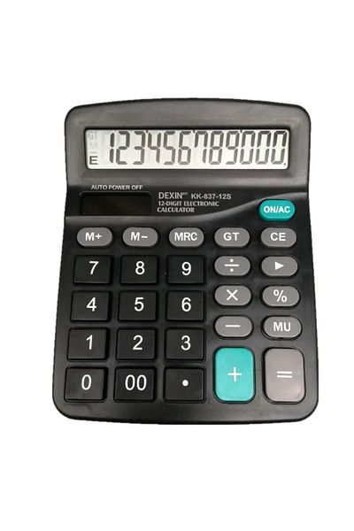 Choice Black 12-digit Large Lcd Display Calculator Standard Function Calculator With Solar & Battery Dual P