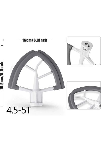 Choice 4.5-5 inch silicone accessories compatible with KitchenAid tilt head vertical mixer to enhance yo...