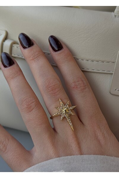 KİLİGİSTANBUL Gold Renk Ayarlanabilir Kuzey Yıldızı Yüzük
