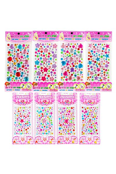 Choice 8 Sheets 4-8sheets 3d Gem Acrylic Crystal Stickers Kids Diy Decoration Self Adhesive Jewel Crafts Sp