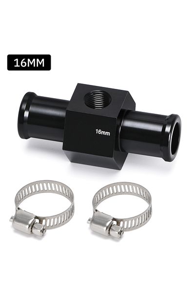 PQY 16mm Black Water Temp Gauge Radiator Temperature Water Temp Joint Pipe Sensor 18mm 20mm 22mm 24mm Ho
