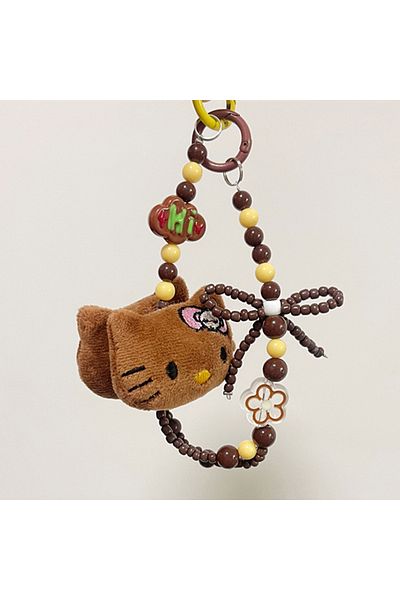 Choice Chain Color Random 1 Sanrio Cute Hello Kitty Colorful Beaded Keychain Cartoon Plush Hanging Chain Ph