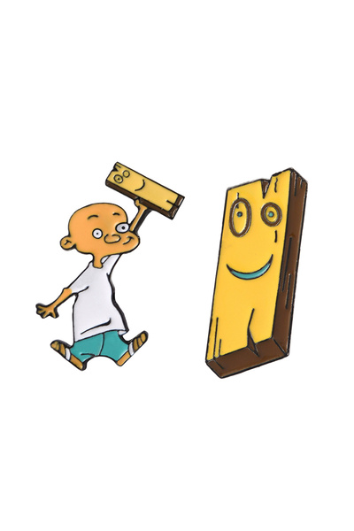 Choice TZ016 Jonny and Plank Enamel Pin Anime EEnE badge brooch Lapel pin Den...