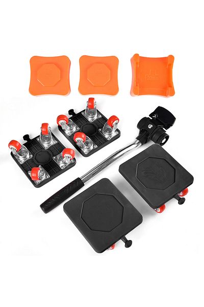 Toorise 8pcs Black 400kg Heavy Duty Furniture Lifter Transport Mover Lifter Slides Wheel Easy Furniture Move