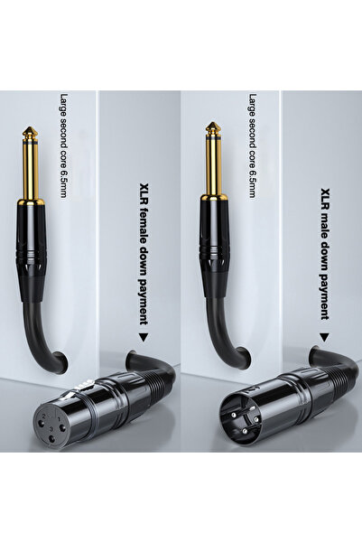 Choice كابل صوت XLR بطول 2 متر إلى 6.5 مم، سلك صوت تناظري متوازن للميكروفون، XLR ذكر إلى مقبس 6.5 مم للكمبيوتر