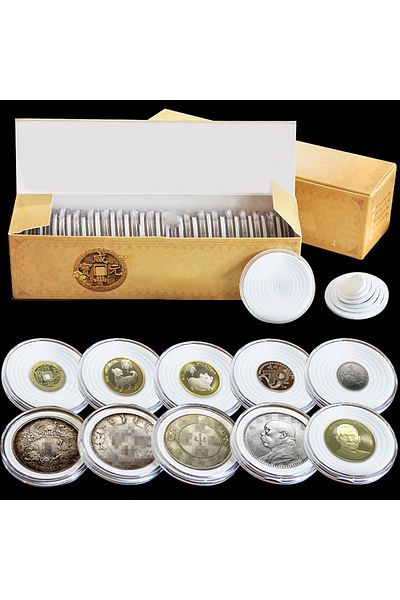 Choice 7002762 20pc 46mm Coin Box With Washer Protection Box Silver Coin Bronze Coin Collection Coin Size A