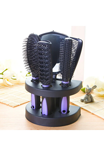 YYB Ayna saç fırçası tutucu ile 5-Parça hava yastıklı tarak fırça seti kadın ...