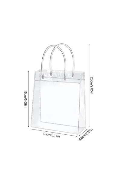 Choice4 10 قطع صغيرة (15×13 سم) - 10/20 قطعة من حقيبة الهدايا الشفافة بمقبض، ...