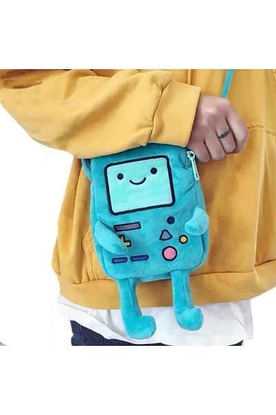 Choice See Option Green Bag Cartoon Finn&jake Figure Crossbody Bag Plush Coin Bag Phone Bag Anime Bm