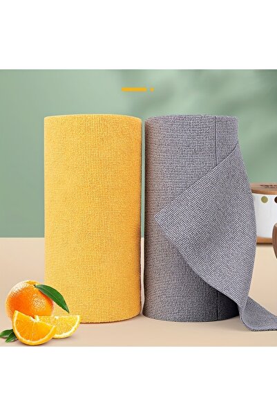 Choice برتقالي 1 لفة (20 قطعة) 25 × 25 سم قطعة قماش أطباق للاستخدام مرة واحدة...